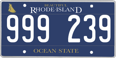 RI license plate 999239