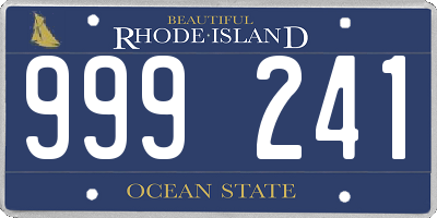 RI license plate 999241