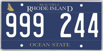 RI license plate 999244