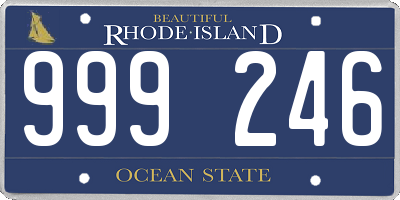 RI license plate 999246