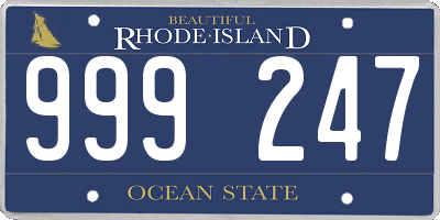 RI license plate 999247