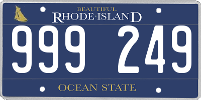 RI license plate 999249