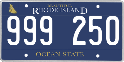 RI license plate 999250