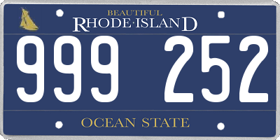 RI license plate 999252