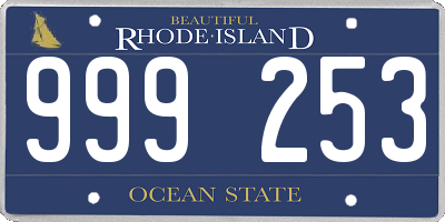 RI license plate 999253