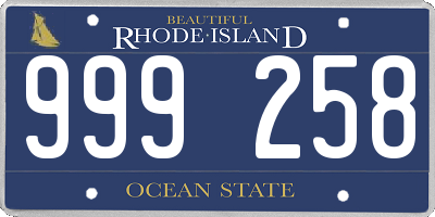 RI license plate 999258