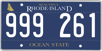 RI license plate 999261