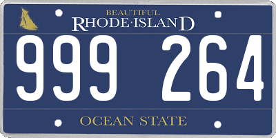 RI license plate 999264