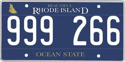 RI license plate 999266