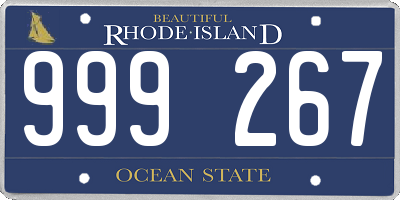 RI license plate 999267