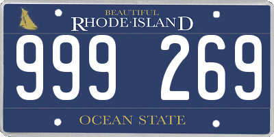 RI license plate 999269