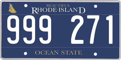 RI license plate 999271