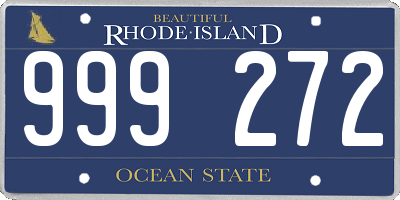 RI license plate 999272