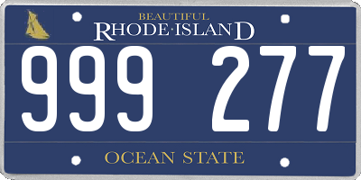 RI license plate 999277