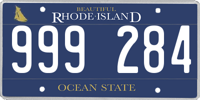 RI license plate 999284