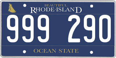 RI license plate 999290