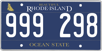 RI license plate 999298