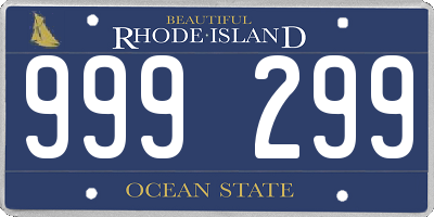 RI license plate 999299