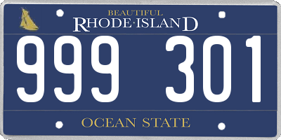 RI license plate 999301