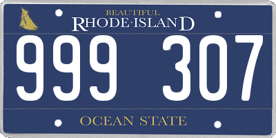 RI license plate 999307