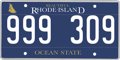 RI license plate 999309