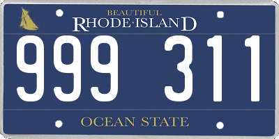 RI license plate 999311