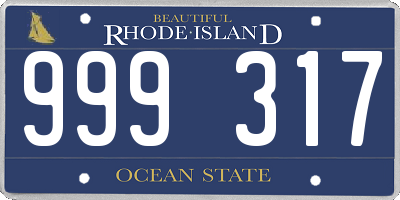 RI license plate 999317