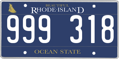 RI license plate 999318