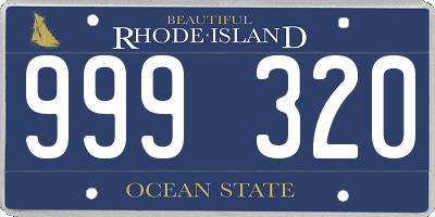 RI license plate 999320