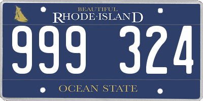 RI license plate 999324