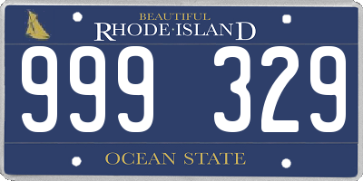 RI license plate 999329