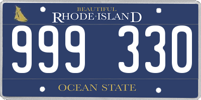 RI license plate 999330