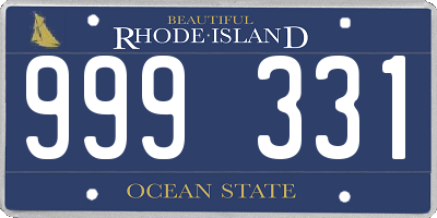 RI license plate 999331