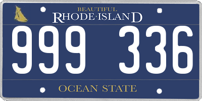 RI license plate 999336