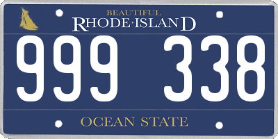 RI license plate 999338