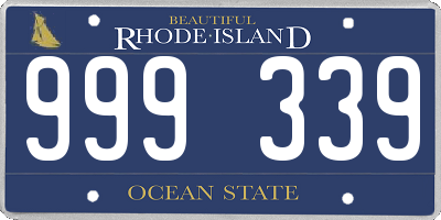 RI license plate 999339