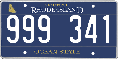 RI license plate 999341