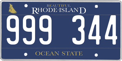 RI license plate 999344