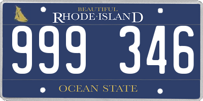 RI license plate 999346