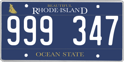 RI license plate 999347