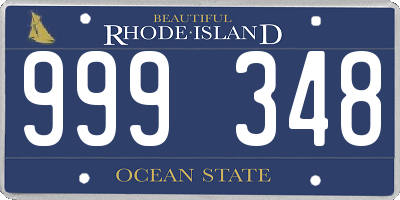 RI license plate 999348