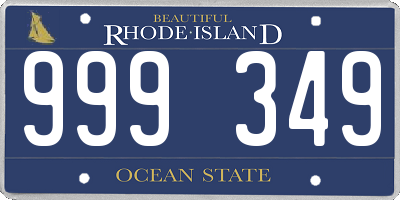 RI license plate 999349