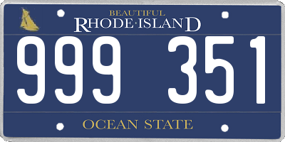 RI license plate 999351