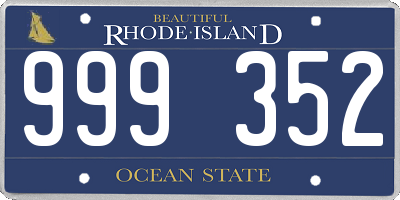 RI license plate 999352