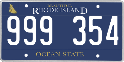 RI license plate 999354