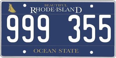 RI license plate 999355