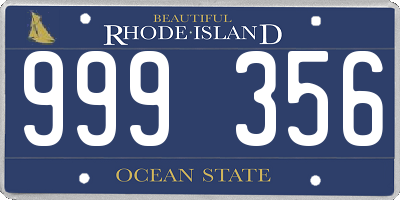 RI license plate 999356