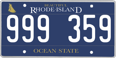 RI license plate 999359