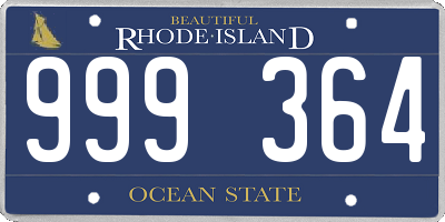 RI license plate 999364