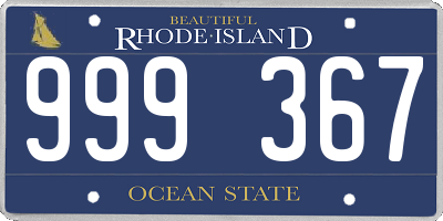 RI license plate 999367